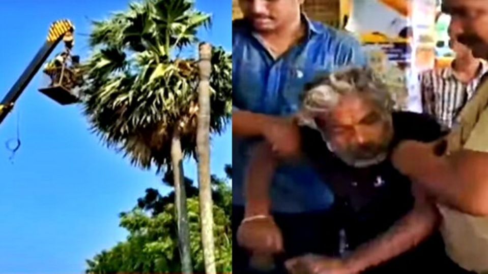 Coimbatore: போதையின் உச்சத்தில் பனைமர உச்சியில் உறங்கிய நபர் - பல மணி நேரப் போராட்டத்திற்குப் பிறகு மீட்பு