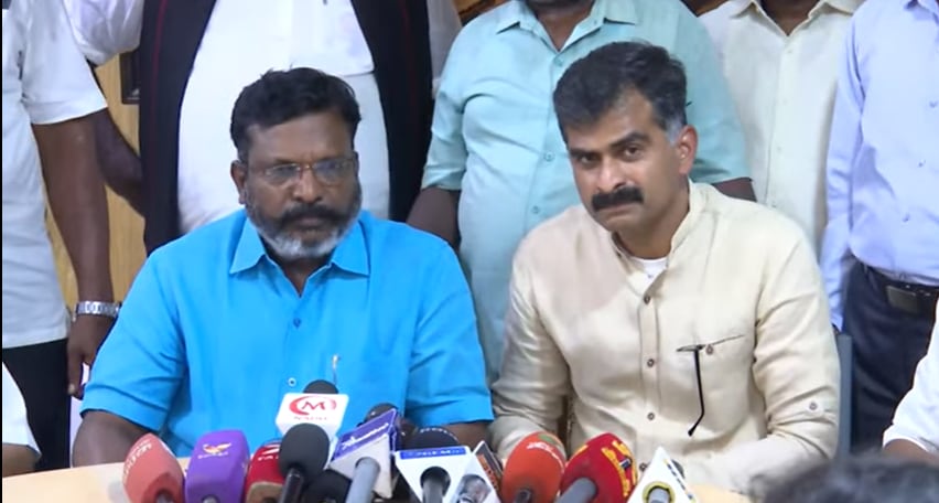 Vijay: 'தமிழ்நாட்டில் மட்டும்தான் இந்த சாபக்கேடு' விஜய் குறித்த கேள்விக்கு  திருமா காட்டம்-only tamil nadu has this curse thirumavalavans answer to a  question about vijays politics ...