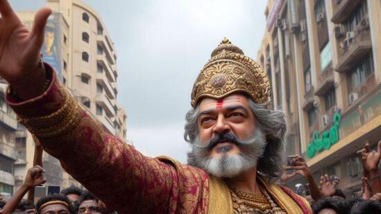 மன்னர் தோற்றத்தில் உலா வரும் அஜித்குமாரின்&nbsp;