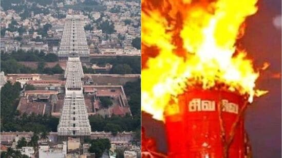 Tiruvannamalai Karthigai Deepam: திருவண்ணாமலையில் மகா தீபத்தை ஏற்றுவதால் புயல் ஏற்பட்டாலும் அதன் வேகம் தடுக்கப்படும் என்ற நம்பிக்கை இருக்கிறது. புயல் போல துன்பங்கள் வந்தாலும் தீபதரிசனம் செய்தால் அது நீங்கிவிடும் என்ற தத்துவத்தையும் இது உணர்த்துவதாக உள்ளது.