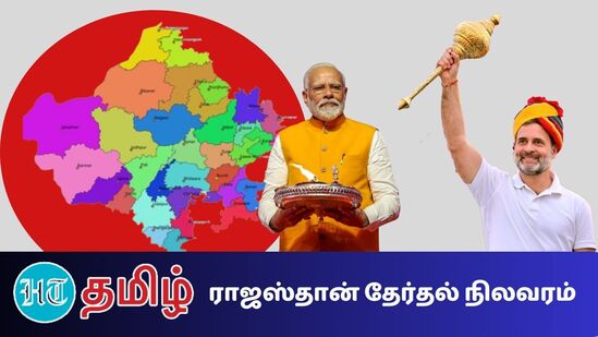 ”Rajasthan Assembly Election Results 2023: இதில் 101 தொகுதிகளில் பாஜக முன்னிலை வகிக்கிறது, காங்கிரஸ் கட்சி 83 இடங்களிலும், பிற கட்சிகள் 15 இடங்களிலும் முன்னிலை வகித்து வருகின்றன.”