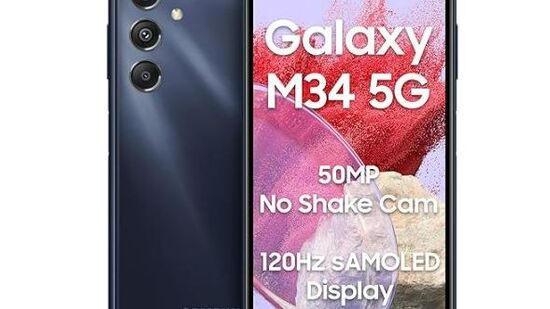 Samsung Galaxy M34:- இது 120Hz புதுப்பிப்பு வீதத்துடன் 6.5 இன்ச் டிஸ்ப்ளே கொண்டு உள்ளது. இந்த கேஜெட்டில் 50MP முதன்மை, 8MP இரண்டாம் நிலை, 2MP மற்றும் 13MP முன்பக்க கேமராவுடன் மூன்று பின்புற கேமராக்கள் உள்ளன. இதில் 6000 mAh பேட்டரி உள்ளது. இது octa-core Samsung Exynos 1280 செயலியில் வேலை செய்கிறது. இந்த மாடலின் விலை ரூ. 15,999.