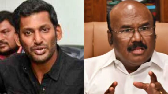 விஷால், முன்னாள் அமைச்சர் ஜெயக்குமார் விஷால், முன்னாள் அமைச்சர் ஜெயக்குமார்