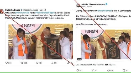 திரிணமூல் காங்கிரஸ் கட்சியினர் இதனை ஷேர் செய்தனர். (Source: X/Screenshot)