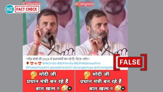 Social media posts claim Rahul Gandhi accepted Narendra Modi will win the polls. (Source: X/Modified by Logically Facts)