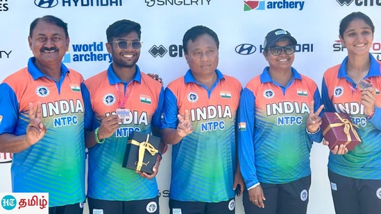 Archery World Cup: வில்வித்தை உலகக் கோப்பை: கலப்பு அணி ரிகர்வ் போட்டியில் இந்தியா வெண்கலம்