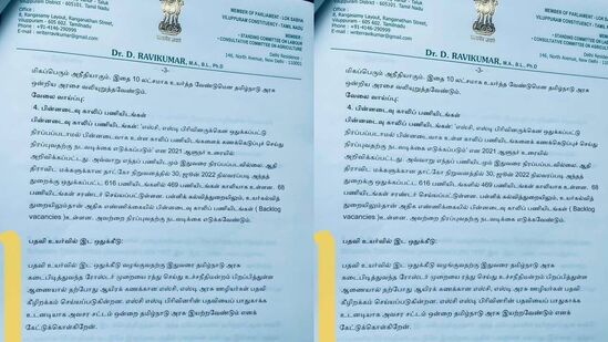 இப்போதுகூட வேளாண் துறையில் 39 துணை இயக்குநர்கள் பதவி இறக்கம் செய்யப்படுகின்றனர் என்றும் அதில் 37 பேர் எஸ்சி வகுப்பினர் என்றும் அறிகிறேன். இப்படியே போனால் இனிமேல் எஸ்சி வகுப்பைச் சேர்ந்த ஒருத்தர் கூட உயர் பதவிக்கு வர முடியாது. இதைத் தமிழ்நாடு அரசு தடுக்க முடியாதா?." என்று கேள்வி எழுப்பி உள்ளார்.&nbsp;