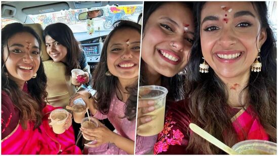 தோழிகளுடன் மதுரை ஸ்பெஷல் பானமான ஜிகர்தண்டா குளிர்பானத்தை காரில் அமர்ந்தபடியே ருசித்துள்ளார் கீர்த்தி சுரேஷ்