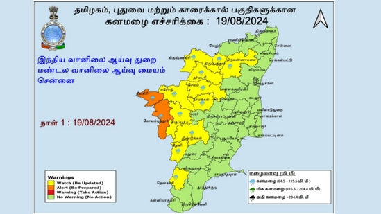 Weather Update: கோவை மற்றும் நீலகிரி மாவட்டத்தில் ஓரிரு இடங்களில் கன முதல் மிக கனமழையும், திருப்பூர் தேனி திண்டுக்கல், தென்காசி, ஈரோடு, தர்மபுரி, கிருஷ்ணகிரி, திருப்பத்தூர், சேலம், நாமக்கல் மற்றும் திருவண்ணாமலை மாவட்டங்களில் ஓரிரு இடங்களில் கனமழையும் பெய்யவாய்ப்புள்ளது