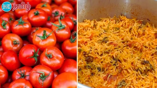 Tomato Rice : சுவையான தக்காளி சாதம் எப்படி செய்வது என்பது குறித்து இதில் பார்க்கலாம்.தினமும் ஒரு தக்காளியை பச்சையாக சாப்பிட்டு வந்தால் உடல் சுறுசுறுப்பாக இருக்கும்.