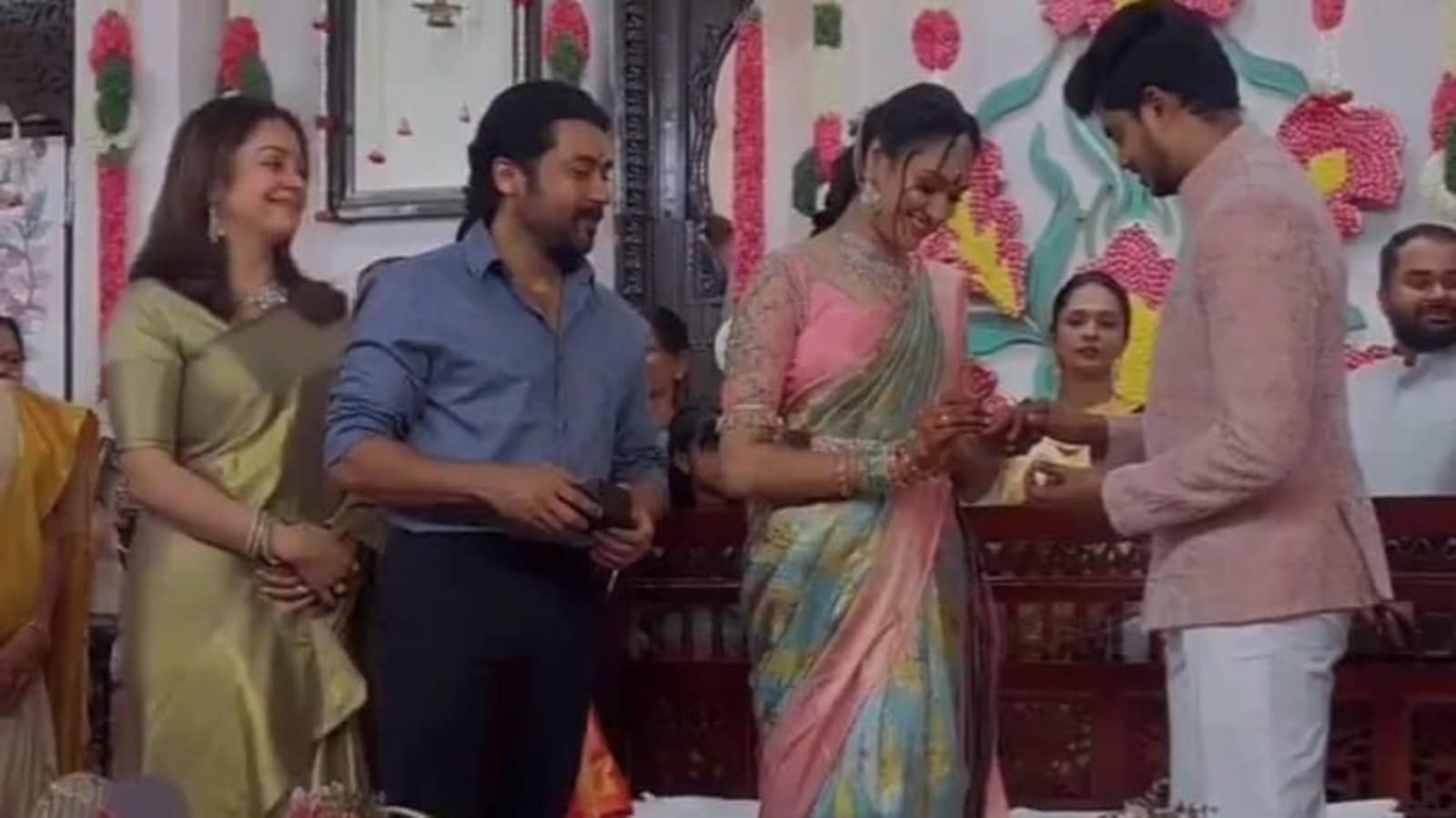 Suriya And Jyothika: புதிய கெட்டப், மாப்பிள்ளை தோழன்..உறவினர் வீட்டு திருமணத்தில் சூர்யா - ஜோதிகா! வைரலாகும் விடியோ