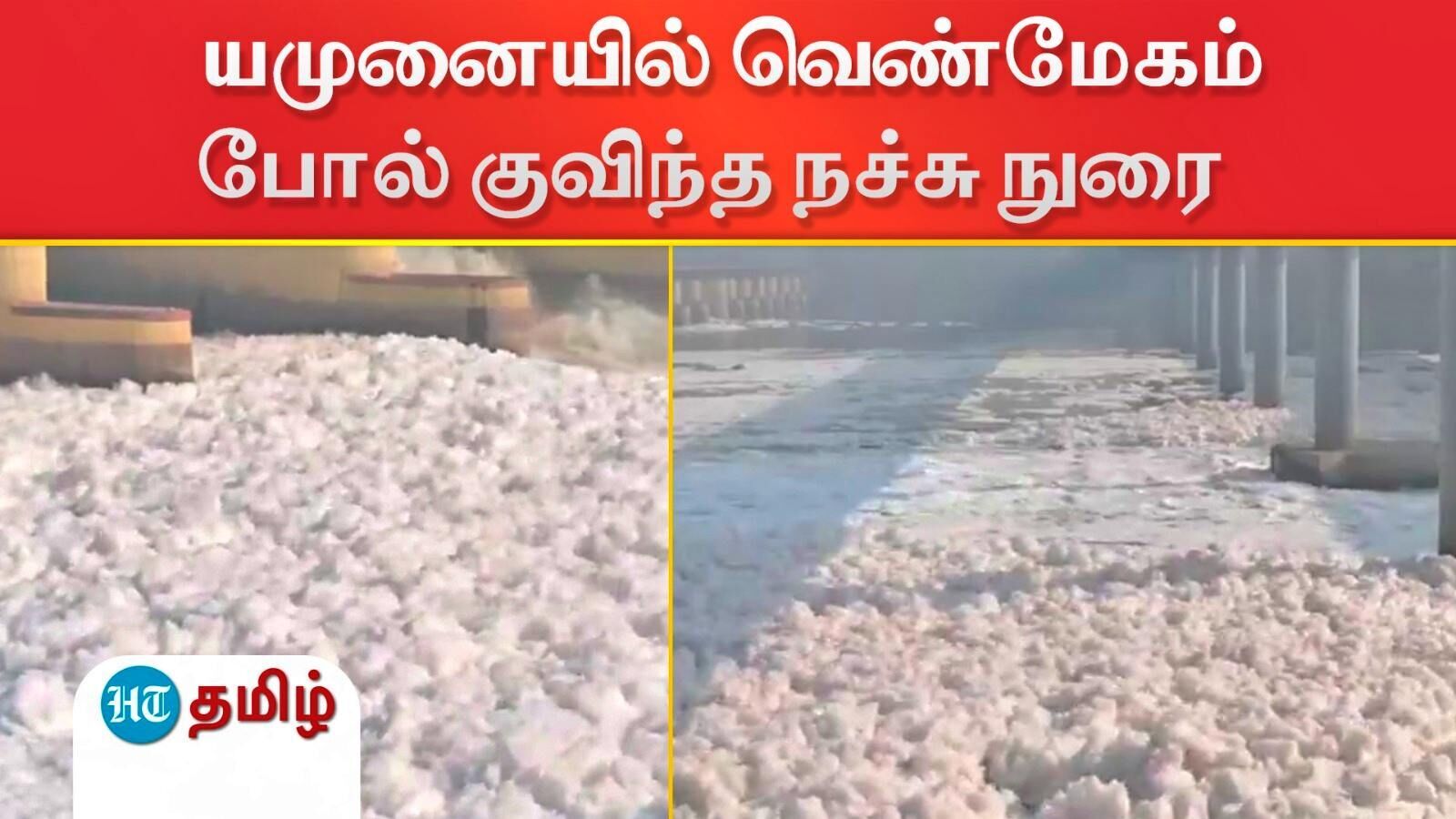 யமுனையில் வெண்மேகம் போல் குவிந்த நச்சு நுரை - சரும, சுவாச பிரச்னை ஏற்படும் ஆபத்து