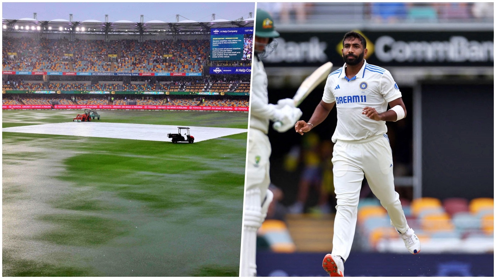 மழை ஆடிய ஆட்டம்.. பும்ரா எரிச்சல்! ஸ்டம்ப் மைக் சீக்ரெட்! காபா டெஸ்ட் முதல் நாள் ஆட்டம் வாஷ்அவுட்