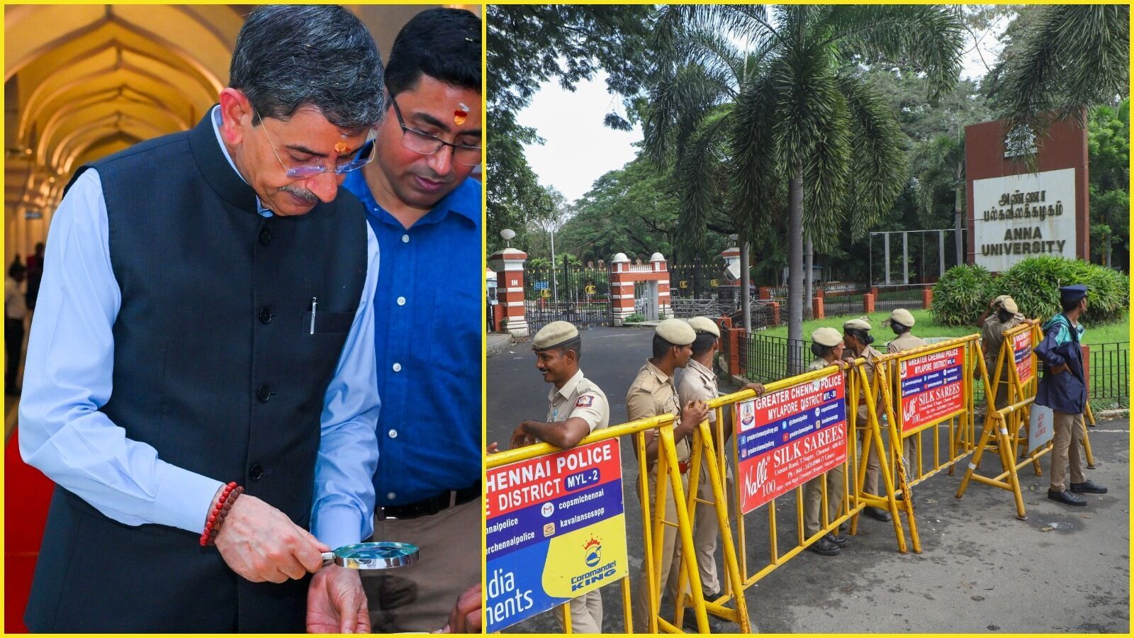 ‘மாணவர்கள் கூறிய பாதுகாப்பு குறைபாடுகள்’ காது கொடுத்து கேட்ட ஆளுநர் ரவி.. அண்ணா பல்லையில் ஆய்வு!