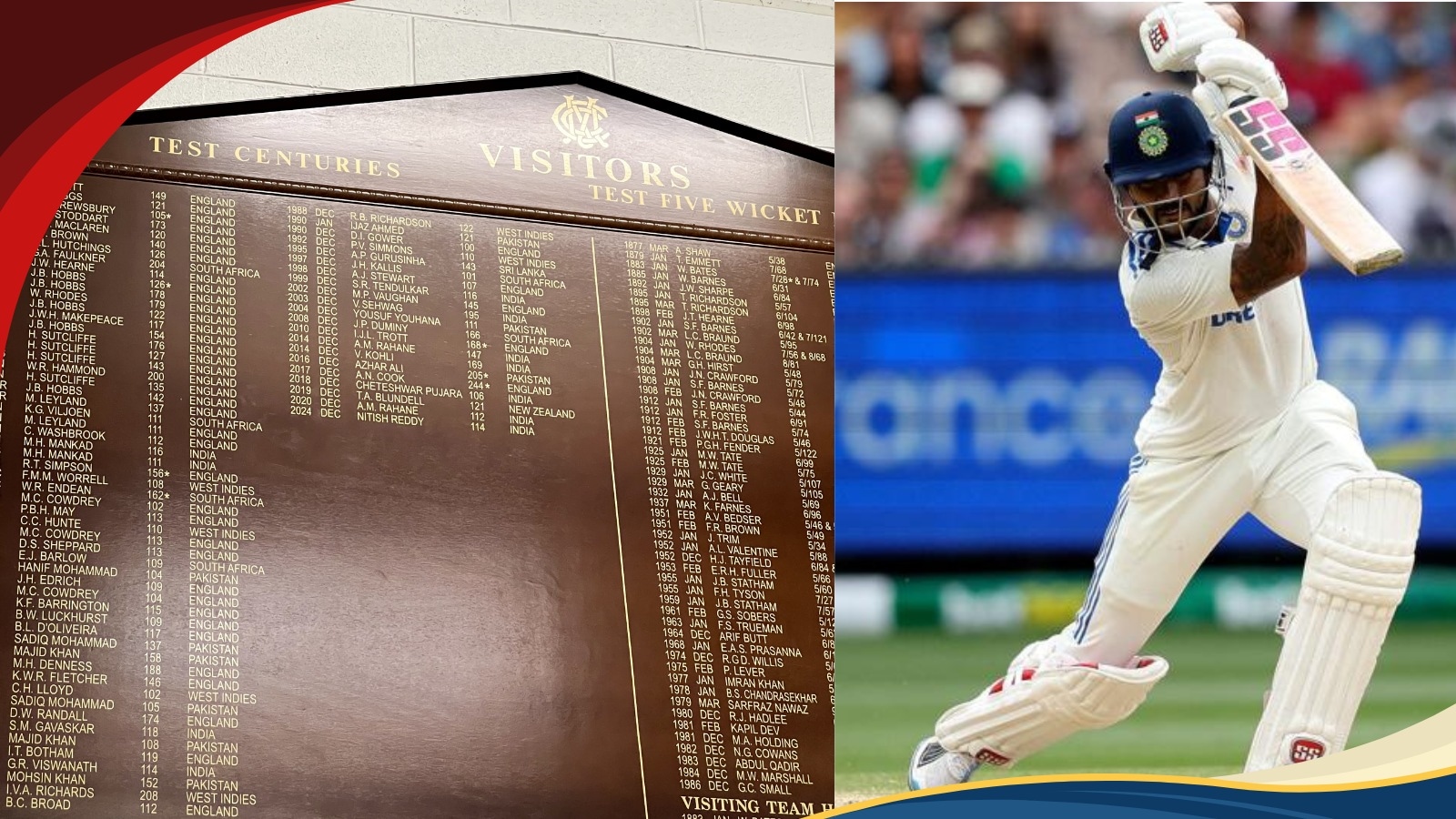 ‘வரலாறு முக்கியம் அமைச்சரே’-நிதிஷ் ரெட்டிக்கு கவுரவம்.. HONOURS BOARD-ல் பெயர் பதிவு