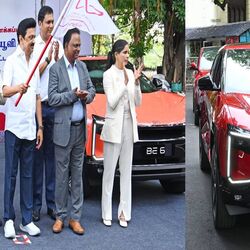 மஹிந்திராவின் BE 6, XEV 9E SUV கார்களின் சோதனை ஓட்டத்தை முதலமைச்சர் மு.க.ஸ்டாலின் கொடியசைத்துத் தொடங்கி வைத்தார்.