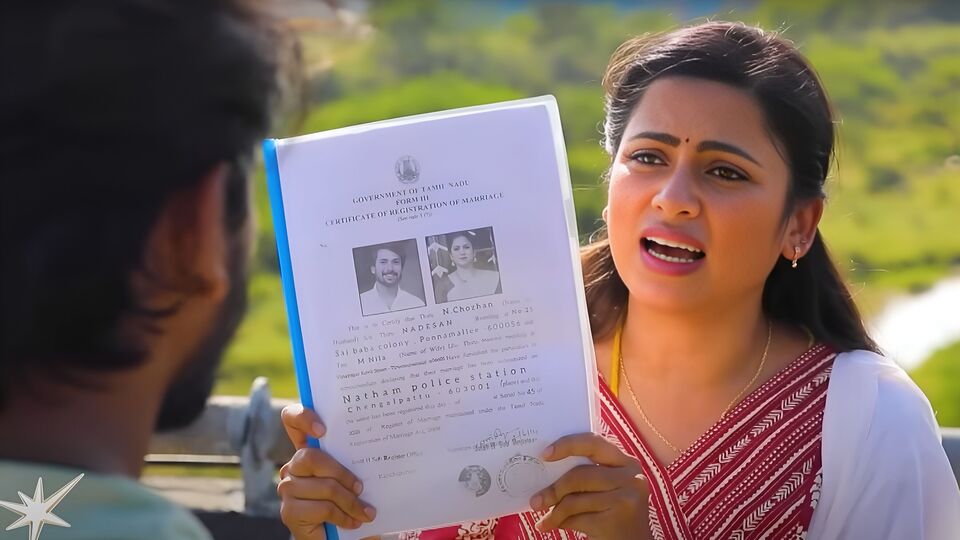 அய்யனார் துணை சீரியல் மார்ச் 18 எபிசோட் : ரிசப்ஷன் ஏற்பாட்டில் நடந்த காதல் புரொபோசல்.. அய்யனார் துணை சீரியல்