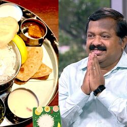 <div><p>ஒருவர் இரண்டு வேளை உணவுகள் உண்டால் போதுமானது என சித்த மருத்துவர் கு.சிவராமன் பேசிய வீடியோ வைரல் ஆகியுள்ளது.</p></div><div><p>இதுதொடர்பாக சித்த மருத்துவர் கு.சிவராமன்,மார்ச் 23, 2025ல் தமிழ் ஸ்பீச் பாக்ஸ் யூடியூப் சேனலில் பேசியதின் தொகுப்பு, ‘’மதிய உணவு ஆறு சுவைகளில் இருக்கட்டும். அடுத்து Rainbow Foodன்னு சொல்வோம். 7 வண்ணங்களில் மதிய உணவு இருக்க வேண்டும். கரு நீலத்தில் சர்க்கரை வள்ளிக்கிழங்கு வருகிறது. ஒகினாவா சர்க்கரைவள்ளிக்கிழங்குன்னு ஒன்று இருக்கு. ஜப்பானில் இருக்கும் ஒகினாவோவில் வசிப்பவர்களின் பிரதான உணவு சர்க்கரை வள்ளிக்கிழங்கு. அவர்களின் சராசரி வயது 103. இந்தியர்களின் சராசரி வயது 72. வெண்மை நிறத்தில் மோர் எடுத்துக்கொள்ள வேண்டும். இப்படி 7 வண்ணங்களில் உணவுகளை எடுத்துக்கொள்ளவேண்டும்’’ என மருத்துவர் கு.சிவராமன் கூறியிருக்கிறார். </p></div>