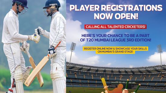 டி20 மும்பை லீக் சீசன் 3-க்கான வீரர்கள் பதிவை தொடங்கியது மும்பை கிரிக்கெட் சங்கம்! டி20 மும்பை லீக் சீசன் 3-க்கான வீரர்கள் பதிவை தொடங்கியது மும்பை கிரிக்கெட் சங்கம்!