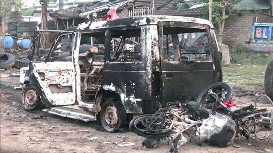 Following a Calcutta High Court’s order on Saturday, central forces is deployed in the riot-hit areas (Video Grab/ ANI) Following a Calcutta High Court’s order on Saturday, central forces is deployed in the riot-hit areas (Video Grab/ ANI)