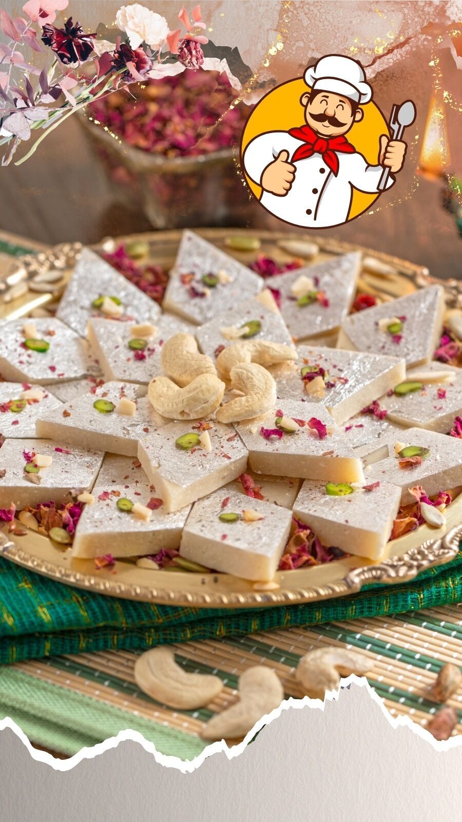 பார்த்தாலோ ருசிக்க தோன்றும் தித்திப்பான காஜூ கட்லி.. நீங்களும் ட்ரை பண்ணுங்க!