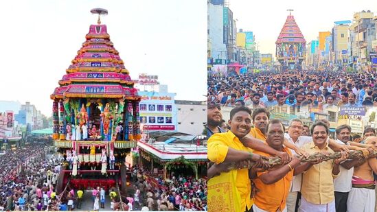 அத்தி வரதர் திருத்தேர்: ’காஞ்சிபுரத்தை அதிரவிட்ட அத்தி வரதர் கோயில் தேரோட்டம்!’ விண்ணை பிளந்த கோவிந்தா கோஷம்! அத்தி வரதர் திருத்தேர்: ’காஞ்சிபுரத்தை அதிரவிட்ட அத்தி வரதர் கோயில் தேரோட்டம்!’ விண்ணை பிளந்த கோவிந்தா கோஷம்!