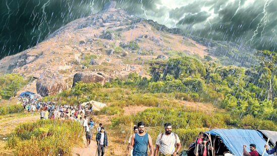 அதிகனமழை எச்சரிக்கை எதிரொலி! கோவை வெள்ளியங்கிரி மலையேற தடை விதிப்பு! அதிகனமழை எச்சரிக்கை எதிரொலி! கோவை வெள்ளியங்கிரி மலையேற தடை விதிப்பு!