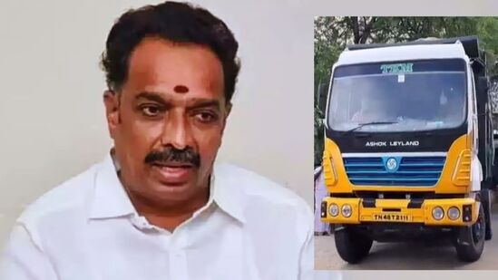 மணல் கடத்தி வந்த லாரியை மடக்கி பிடித்து போலீசிடம் ஒப்படைத்த அதிமுக முன்னாள் அமைச்சர் எம்.ஆர்.விஜயபாஸ்கர்! மணல் கடத்தி வந்த லாரியை மடக்கி பிடித்து போலீசிடம் ஒப்படைத்த அதிமுக முன்னாள் அமைச்சர் எம்.ஆர்.விஜயபாஸ்கர்!