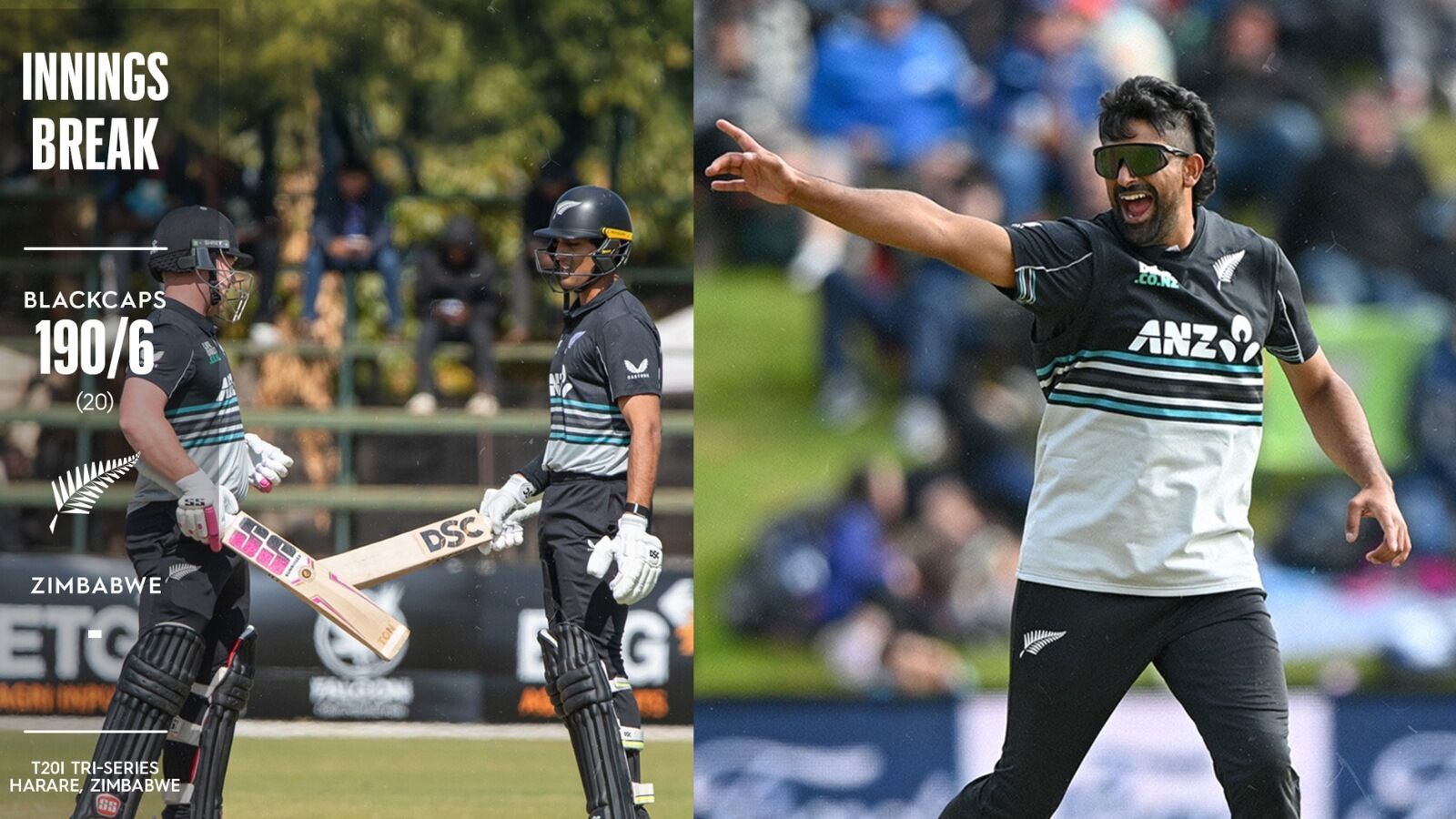 ஹராரேவில் ஜிம்பாப்வேயை வீழ்த்திய நியூசிலாந்து.. 150 டி20 விக்கெட்டுகளுடன் இஷ் சோதி