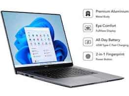 HonorMagicBook14(NobelM-WDQ9BHNE)Laptop(AMDHexaCoreRyzen5/8GB/512GBSSD/Windows11)_DisplaySize_14Inches(35.56cm)