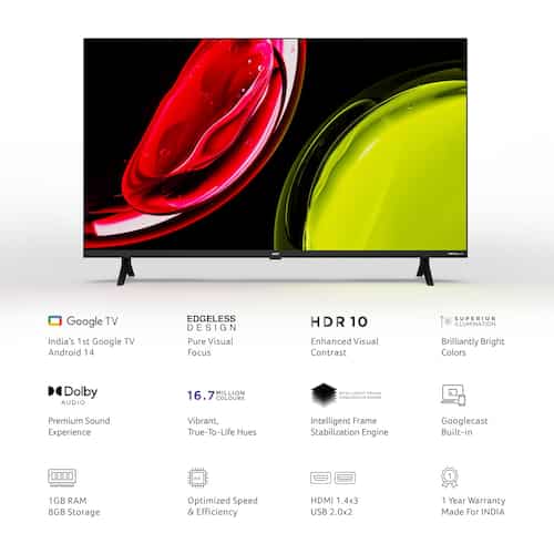 Acer 40 Inches Ultra I Series Fhd Smart Led Google Tv Ar40fdggu2841bd