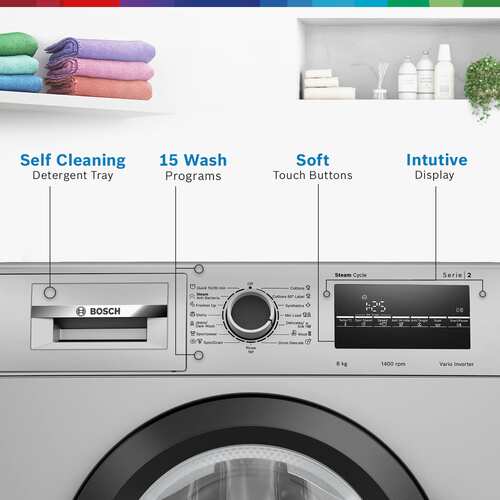 Bosch 8 kg Washing Machine Front Load Fully Automatic for Modern Indian Homes WAJ2826BIN