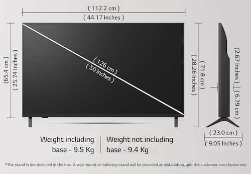 LG 50 inches UA82 Series 4K Ultra HD Smart webOS LED TV 50UA82006LA