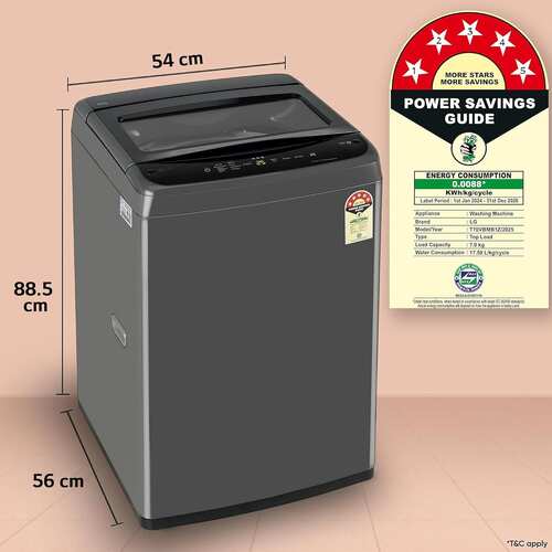 LG 7 kg Washing Machine Fully Automatic Top Load for Everyday Indian HomesT70VBMB1Z