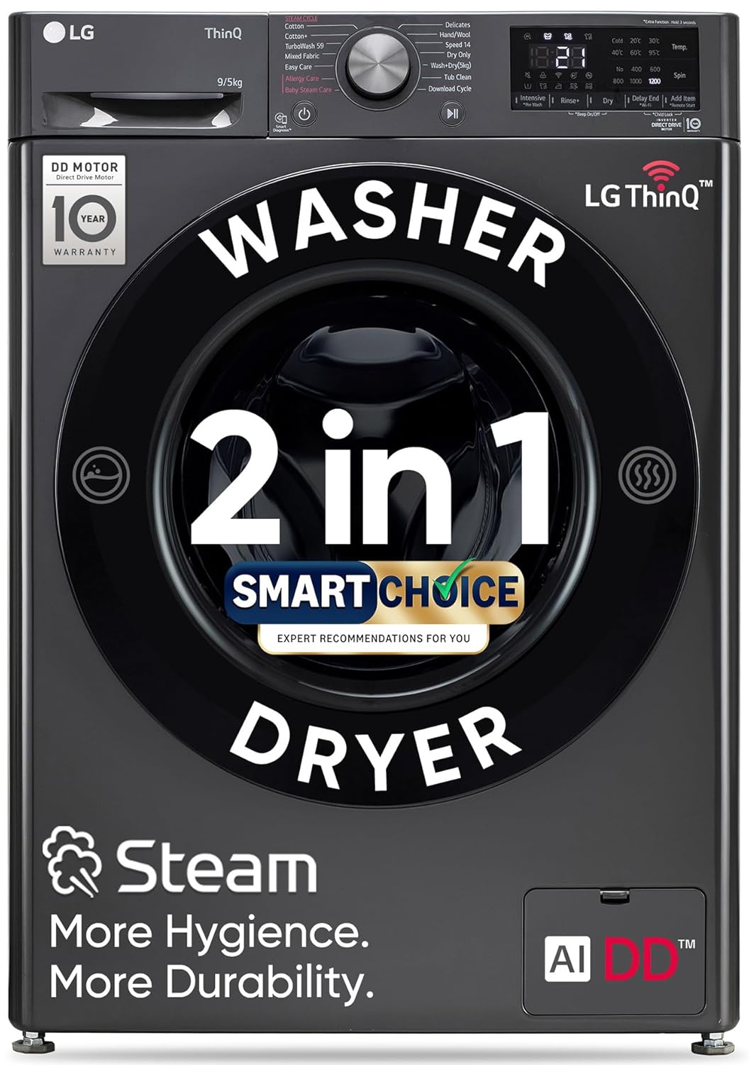 Lg 9 Kg Fully Automatic Front Load Washing Machine Fhd0905swm