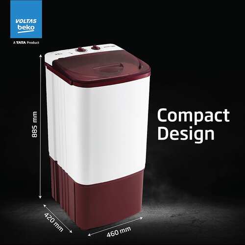 Voltas Beko 7.5 kg Semi Automatic Top Load Washing Machine WST75UC BRSSWH2PTD