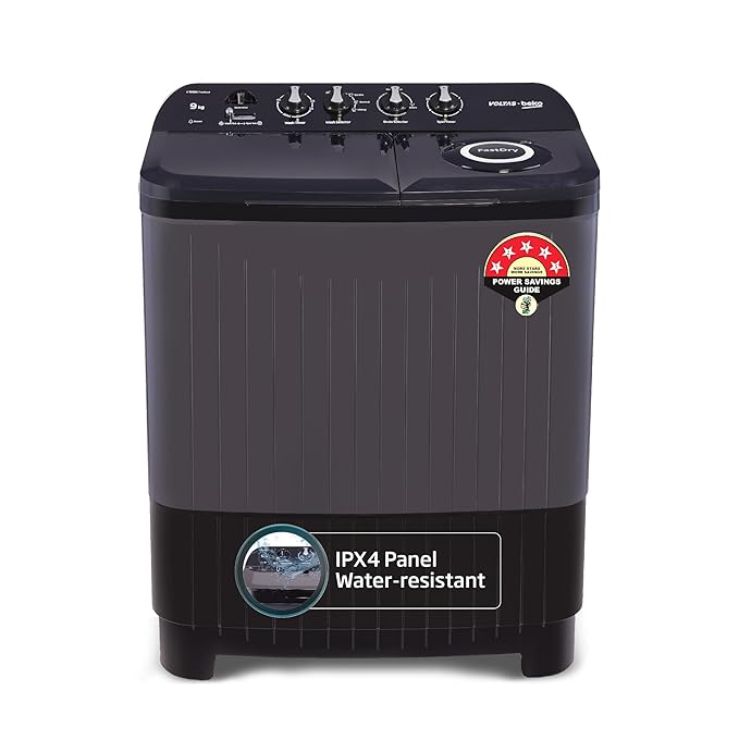 Voltas Beko 9 kg Semi Automatic Top Load Washing Machine (WTT90UDX/BKGR4KPTD)