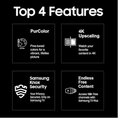 Samsung 108 cm 43 inches D Series Brighter Crystal 4K Vivid Pro Ultra HD Smart LED TV UA43DUE77AKLXL