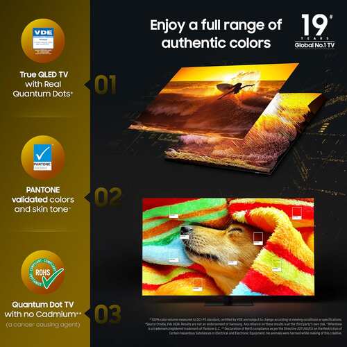 Samsung 108 cm 43 inches Vision AI 4K Ultra HD Smart QLED TV QA43QEF1AULXL