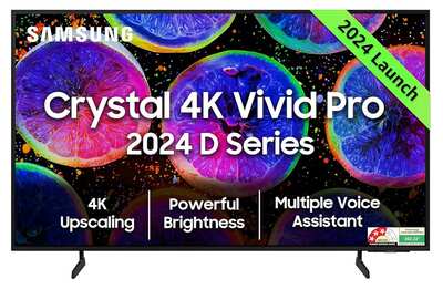 Samsung 75-inch D Series Crystal 4K Vivid Pro Ultra HD Smart LED TV (UA75DUE77AKXXL)