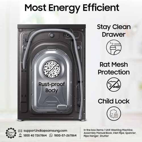 Samsung 9 kg Washing Machine AI Ecobubble Fully Automatic Front Load with Wi Fi W90DG5U24AXTL