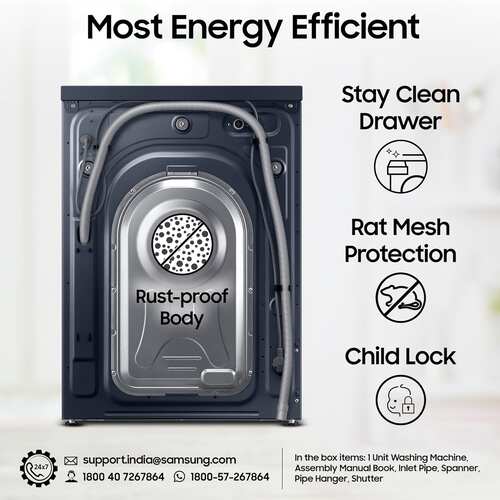 Samsung 9 kg Washing Machine Fully Automatic Front Load with AI Ecobubble WW90DG6U24ASTL