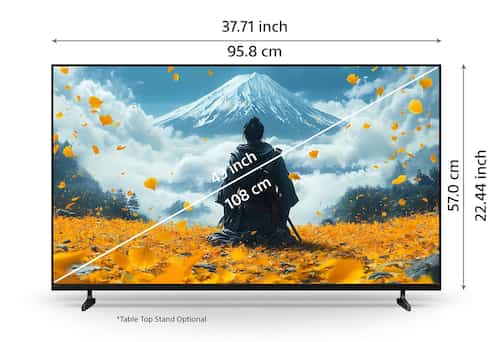 Sony 108 Cm 43 Inches Bravia 2m2 Series 4k Ultra Hd Smart Led Google Tv K 43s22bm2