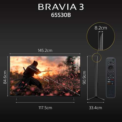 Sony BRAVIA K 65S30B 65 inch 4K Ultra HD AI Smart LED Google TV