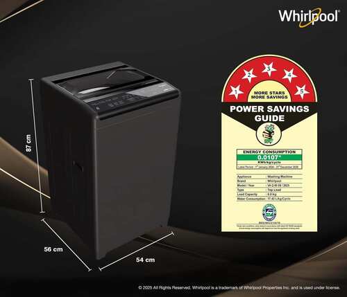 Whirlpool 6 kg Washing Machine Fully Automatic Top Load for Everyday Indian Homes GENX GREY 5YrMW