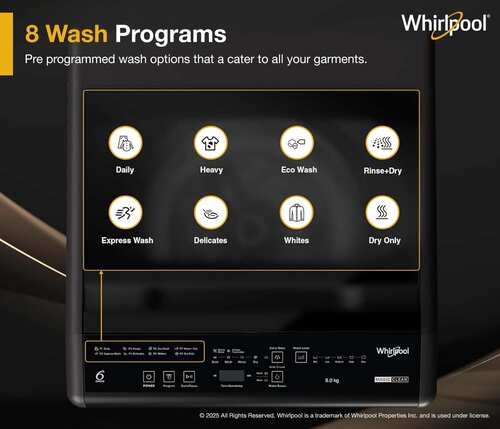 Whirlpool 6 kg Washing Machine Fully Automatic Top Load for Everyday Indian Homes GENX GREY 5YrMW