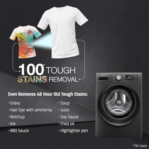 Whirlpool 8 kg Fully Automatic Front Load Washing Machine XS8014BWME .