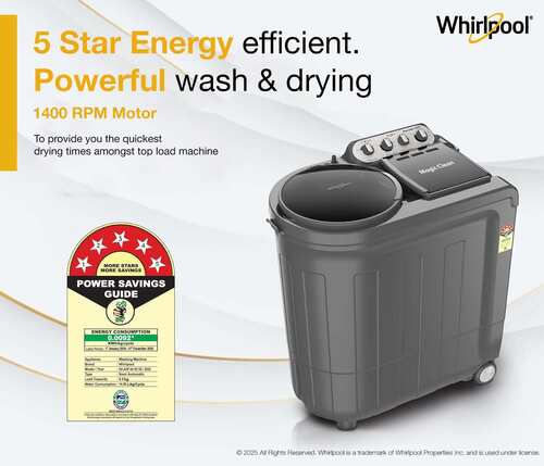 Whirlpool 8 kg Washing Machine Semi Automatic Top Load for Everyday Indian Homes