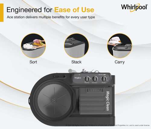 Whirlpool 8 kg Washing Machine Semi Automatic Top Loading for Efficient Laundry