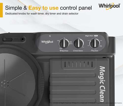 Whirlpool 8 kg Washing Machine Semi Automatic Top Loading for Efficient Laundry